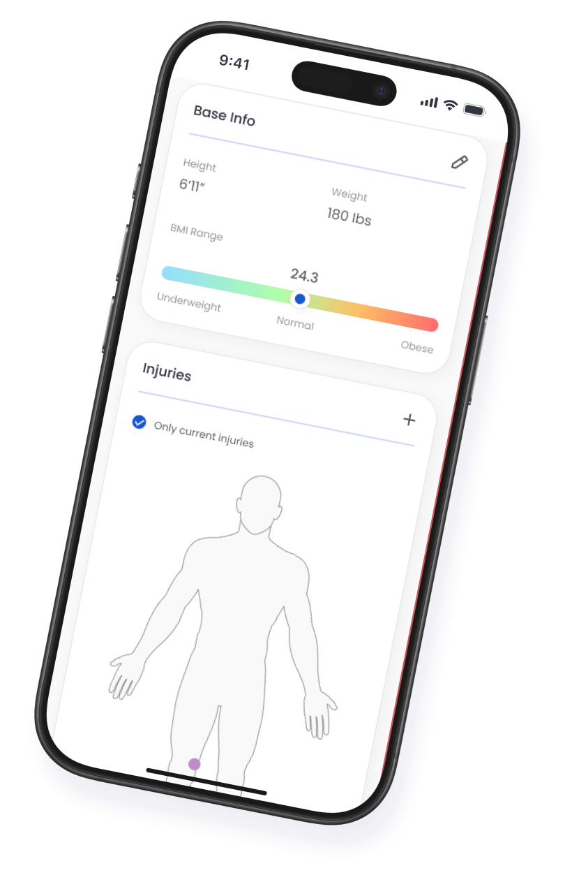 SportsID Health page
